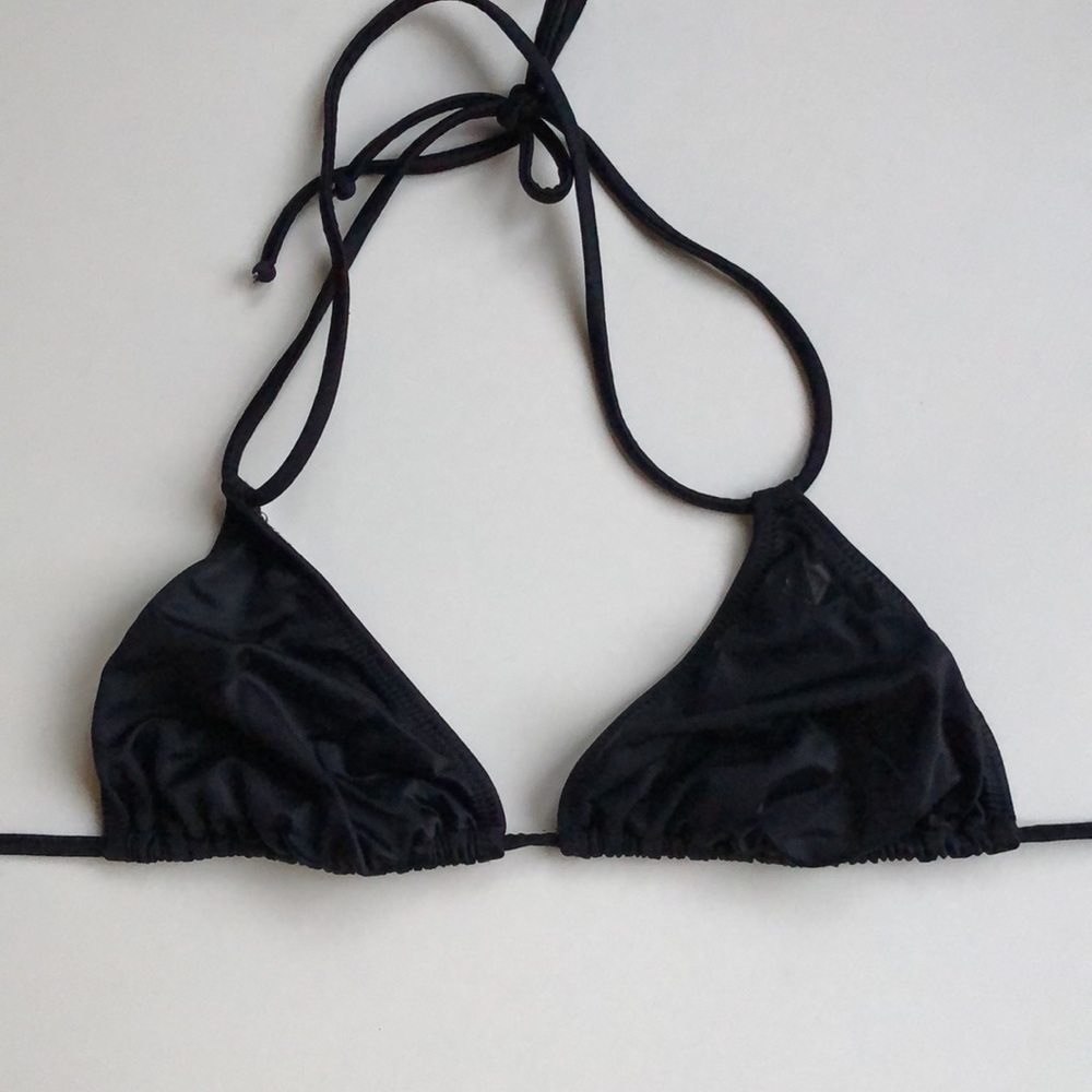 Roxy | Y2K Black Triangle Bikini Top | XL